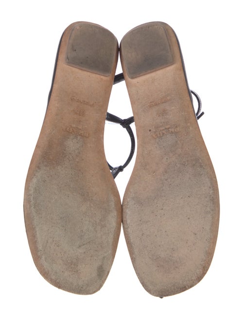 Prada Patent Leather T-Strap Sandals