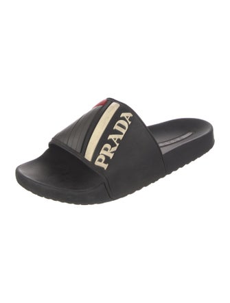 Prada Rubber Printed Slides