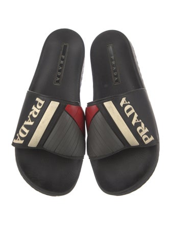 Prada Rubber Printed Slides
