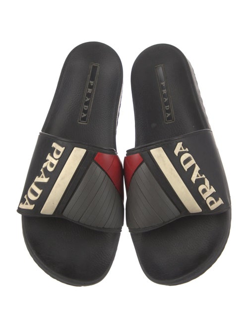 Prada Rubber Printed Slides