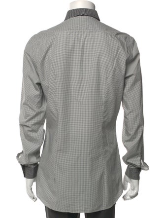 Prada 2011 Plaid Print Dress Shirt