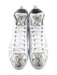 Prada Leather Graphic Print Sneakers