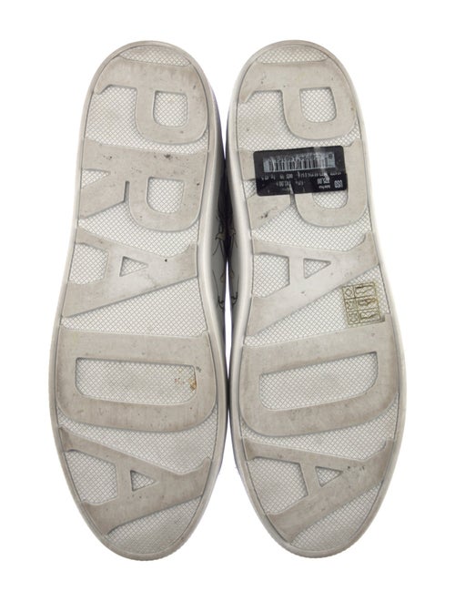 Prada Leather Graphic Print Sneakers