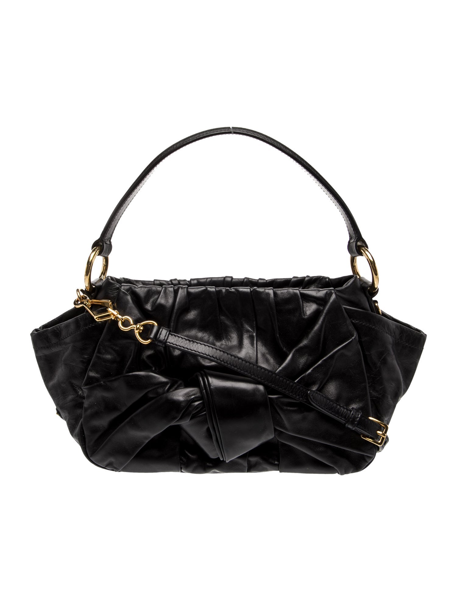 Prada Enameled Metal Triangle Dressy New Look