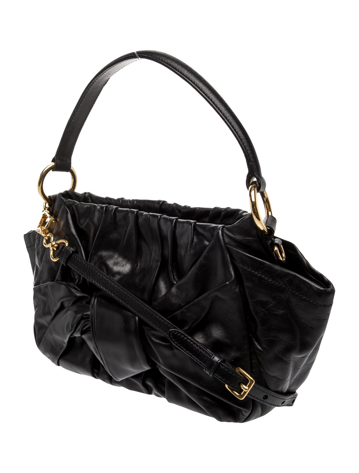 Prada Enameled Metal Triangle Dressy New Look