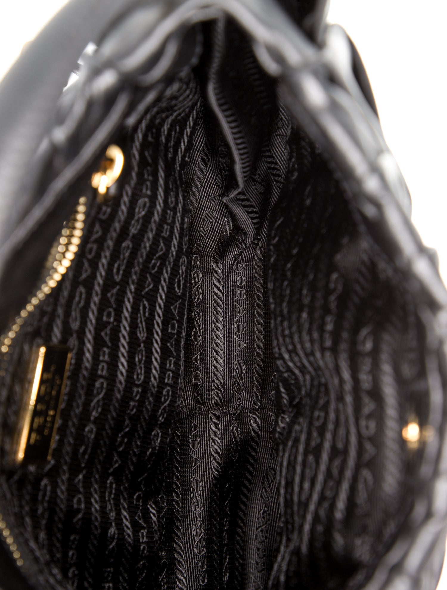 Prada Enameled Metal Triangle Dressy New Look