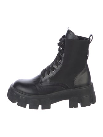 Prada Leather Combat Boots
