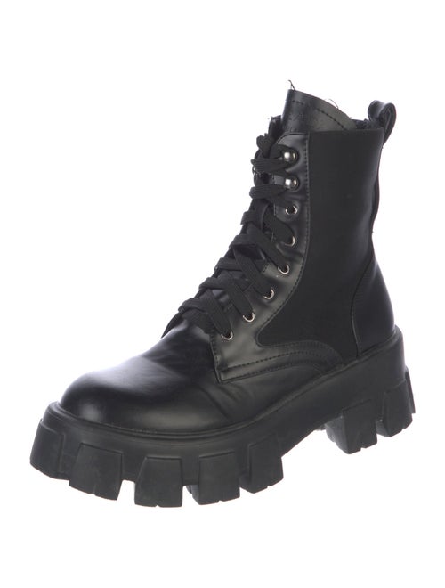 Prada Leather Combat Boots