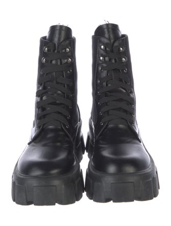 Prada Leather Combat Boots