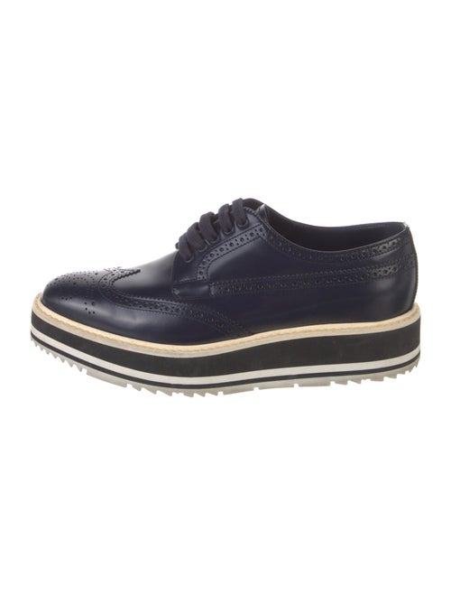 Prada Patent Leather Lasercut Accents Oxfords