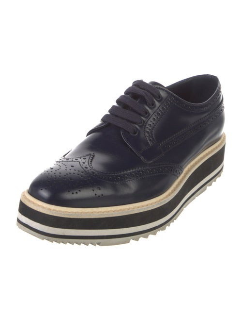 Prada Patent Leather Lasercut Accents Oxfords