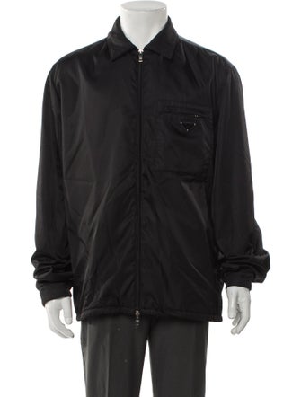 Prada 2020 Enameled Metal Triangle Windbreaker
