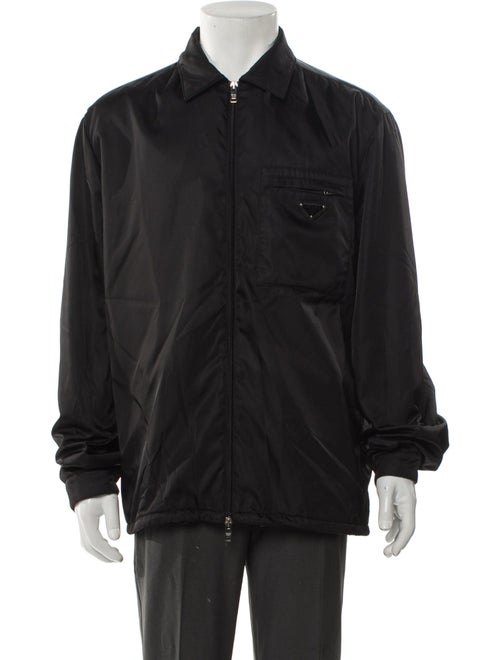 Prada 2020 Enameled Metal Triangle Windbreaker