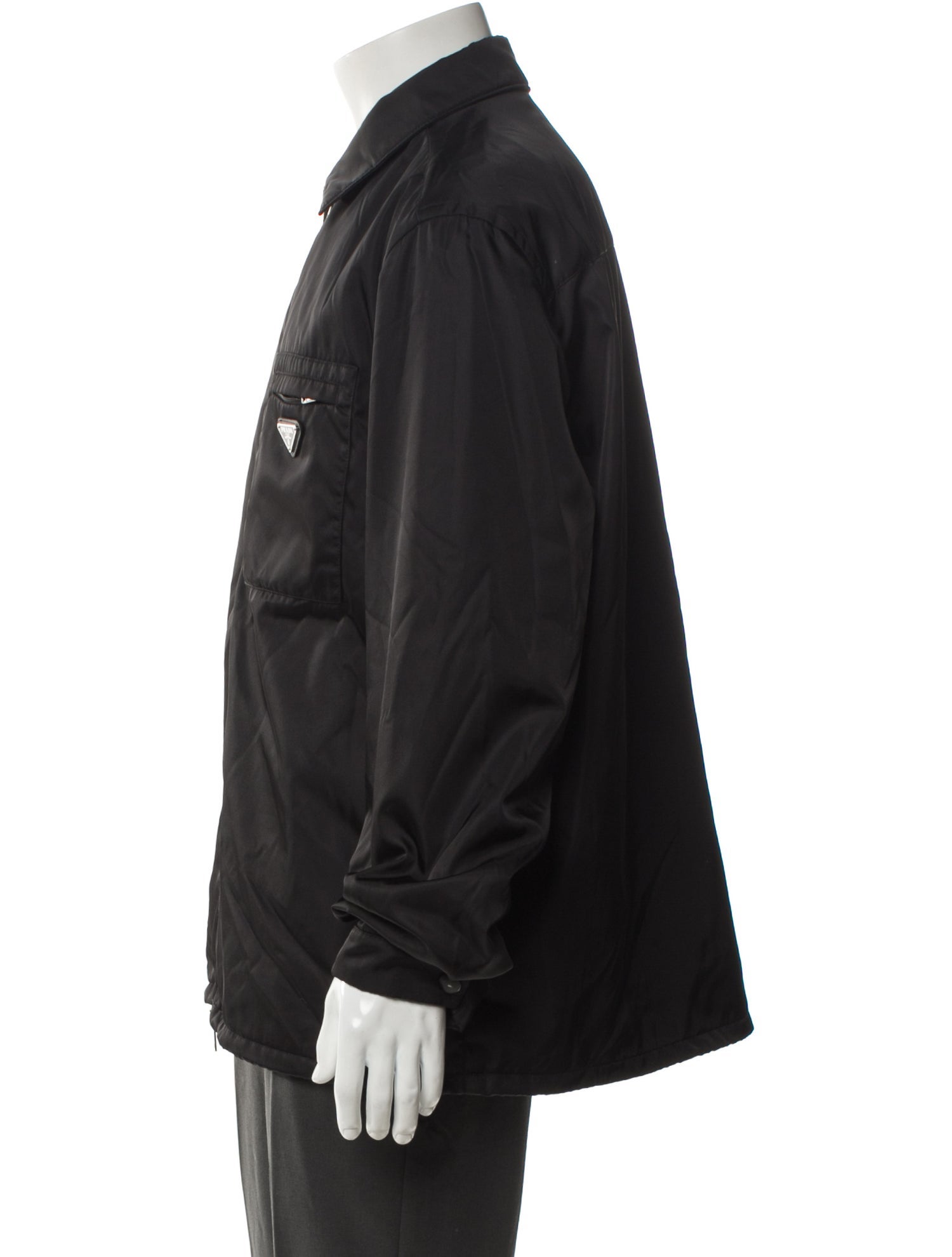 Prada 2020 Enameled Metal Triangle Windbreaker