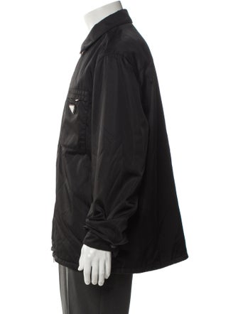 Prada 2020 Enameled Metal Triangle Windbreaker