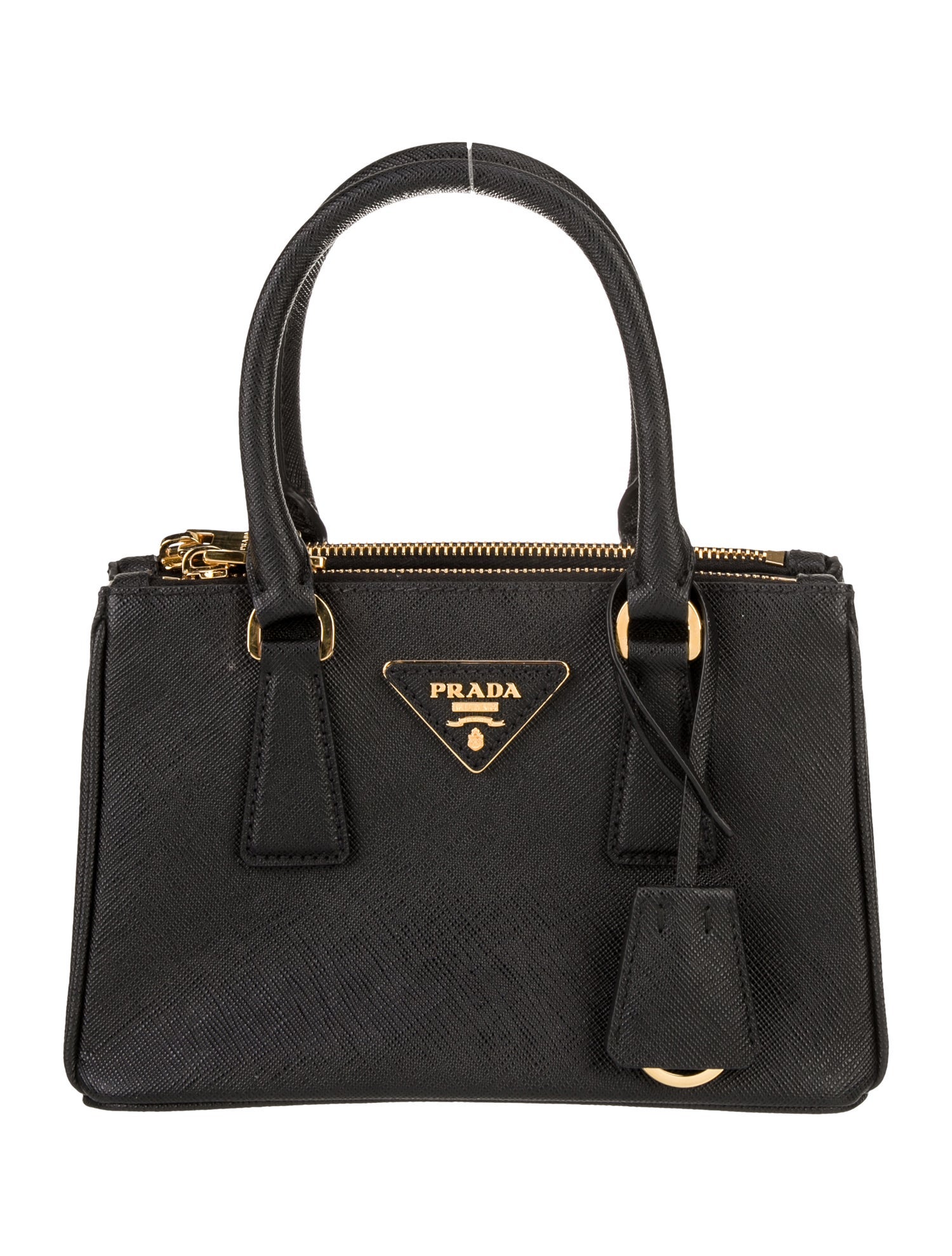 Prada Saffiano Leather Galleria Double Zip Mini