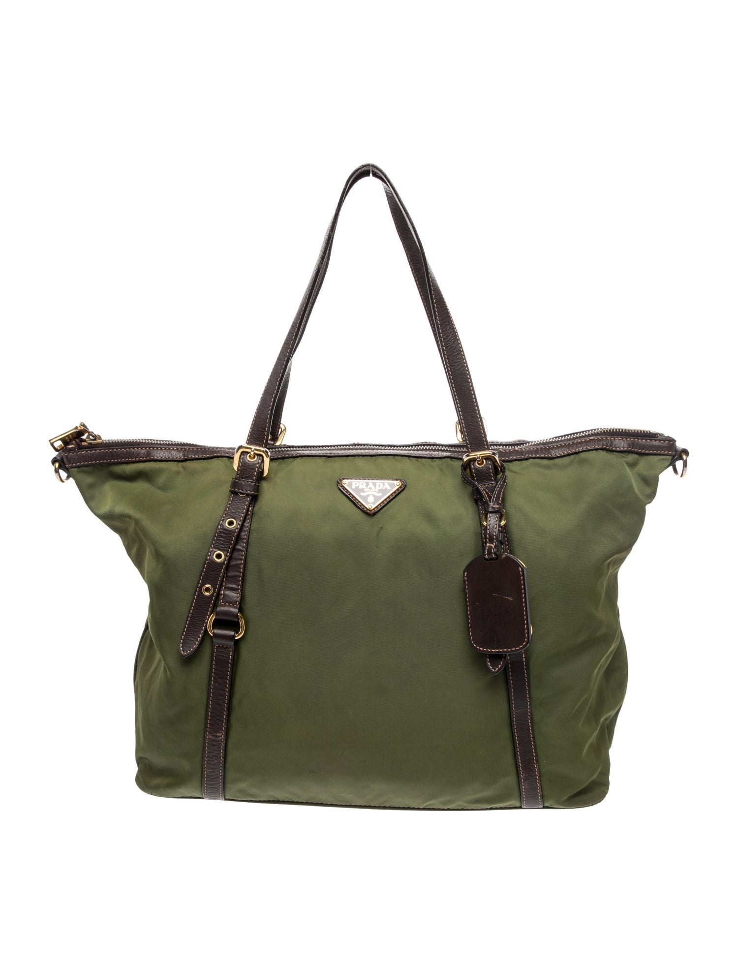 Prada Soft Calf Leather Top Handle Bag