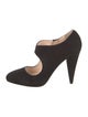 Prada Suede Cutout Accent Pumps