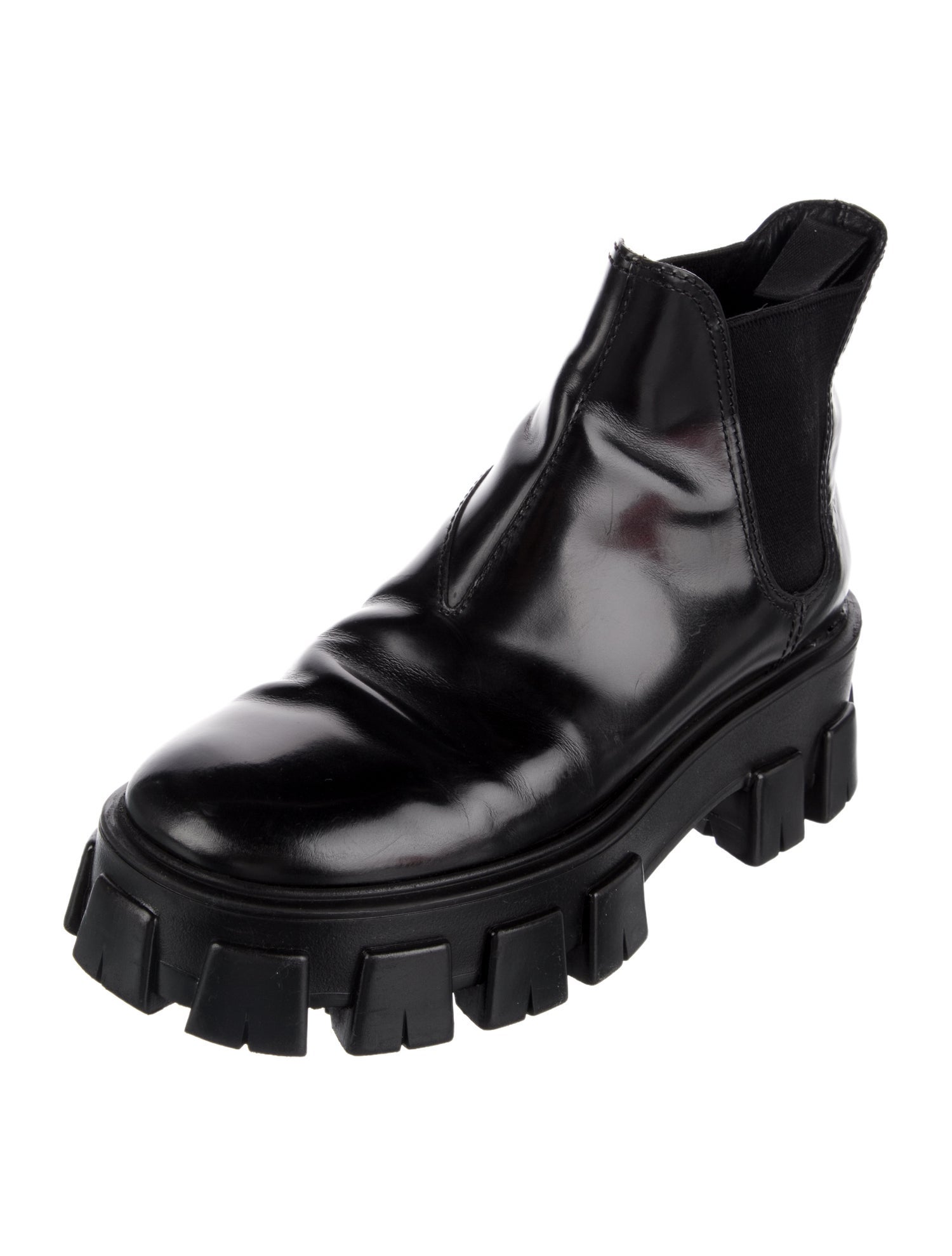 Prada Leather Rain Boots