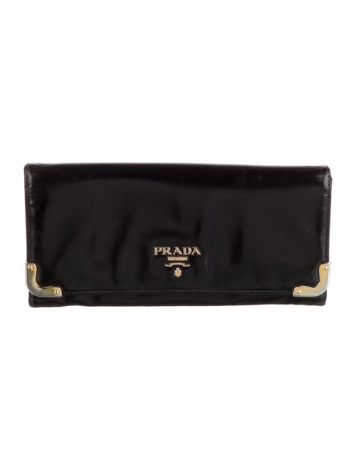 Prada Glace Calf Leather Continental Wallet
