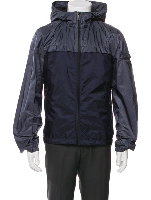 Prada 2016 Enameled Metal Triangle Windbreaker