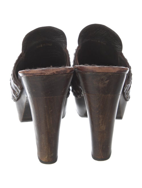 Prada Leather Studded Accents Mules