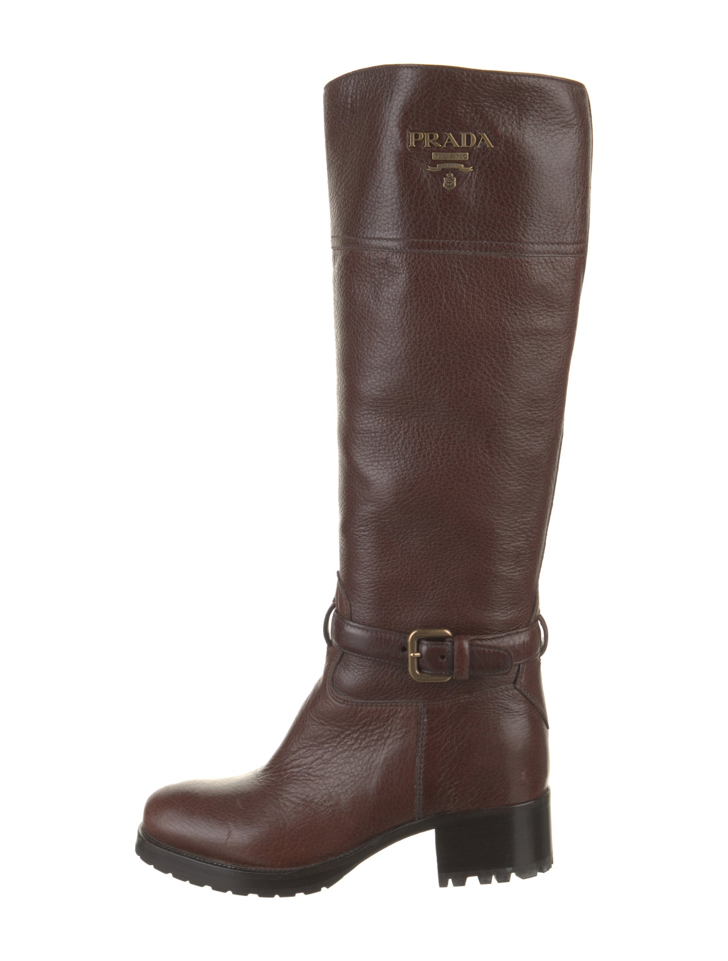 Prada Leather Riding Boots