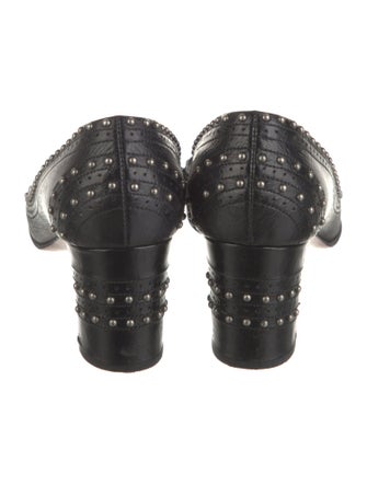 Prada Leather Studded Accents Pumps