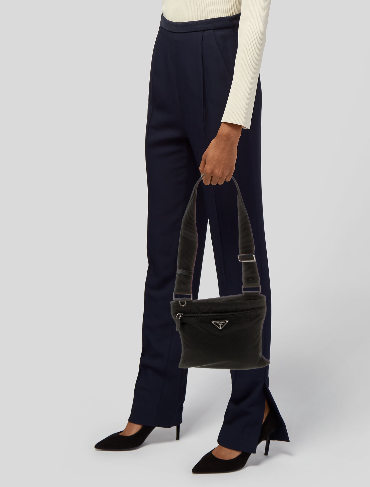 Prada Vela Nylon Shoulder Bag