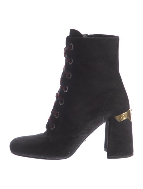 Prada Suede Lace-Up Boots