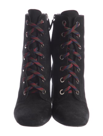 Prada Suede Lace-Up Boots