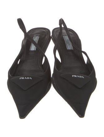 Prada Satin Slingback Pumps