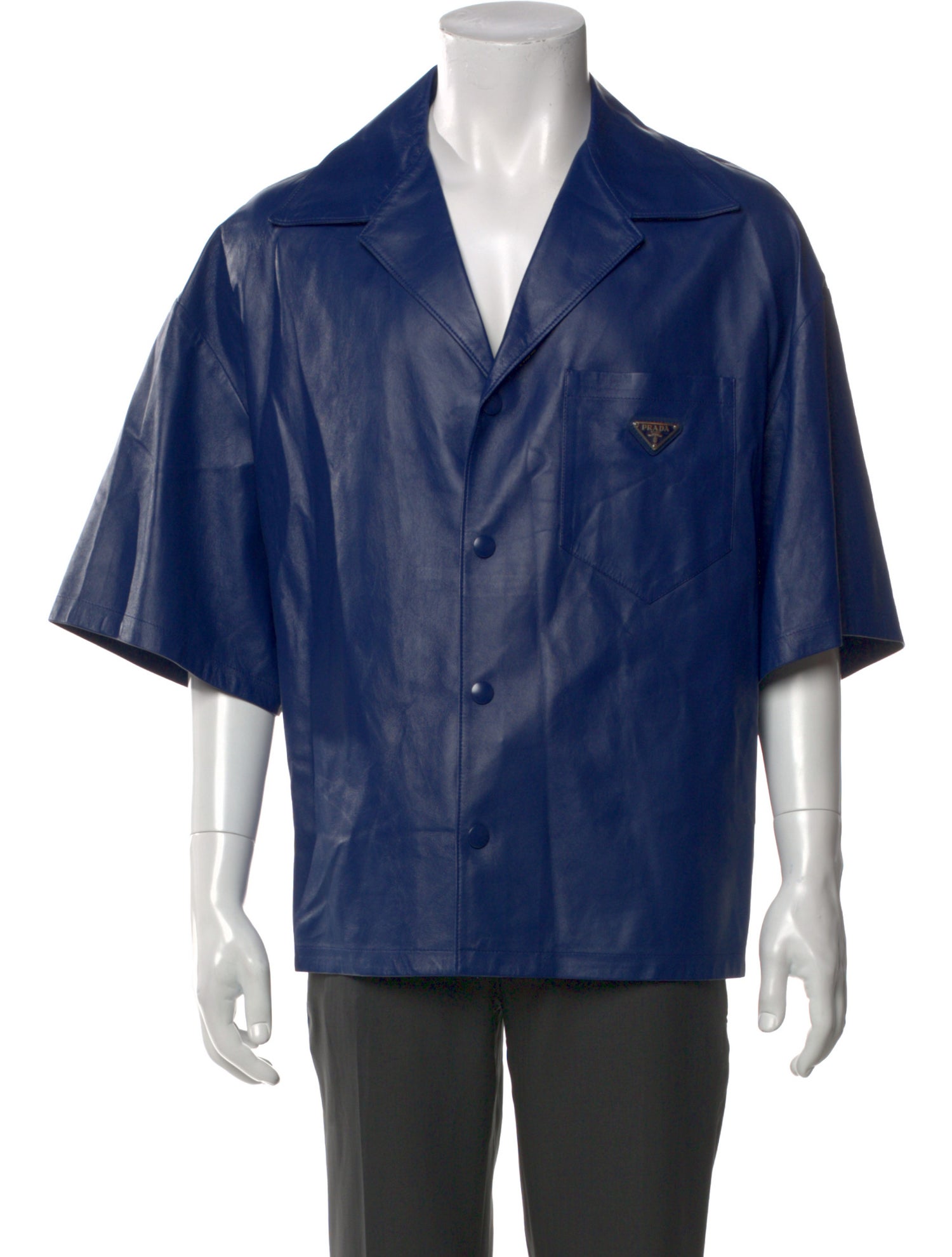 Prada 2022 Enameled Metal Triangle Shirt