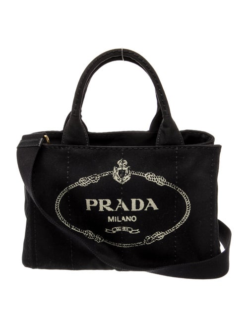 Prada Enameled Metal Triangle Canapa Small