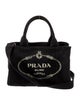 Prada Enameled Metal Triangle Canapa Small
