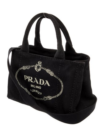 Prada Enameled Metal Triangle Canapa Small