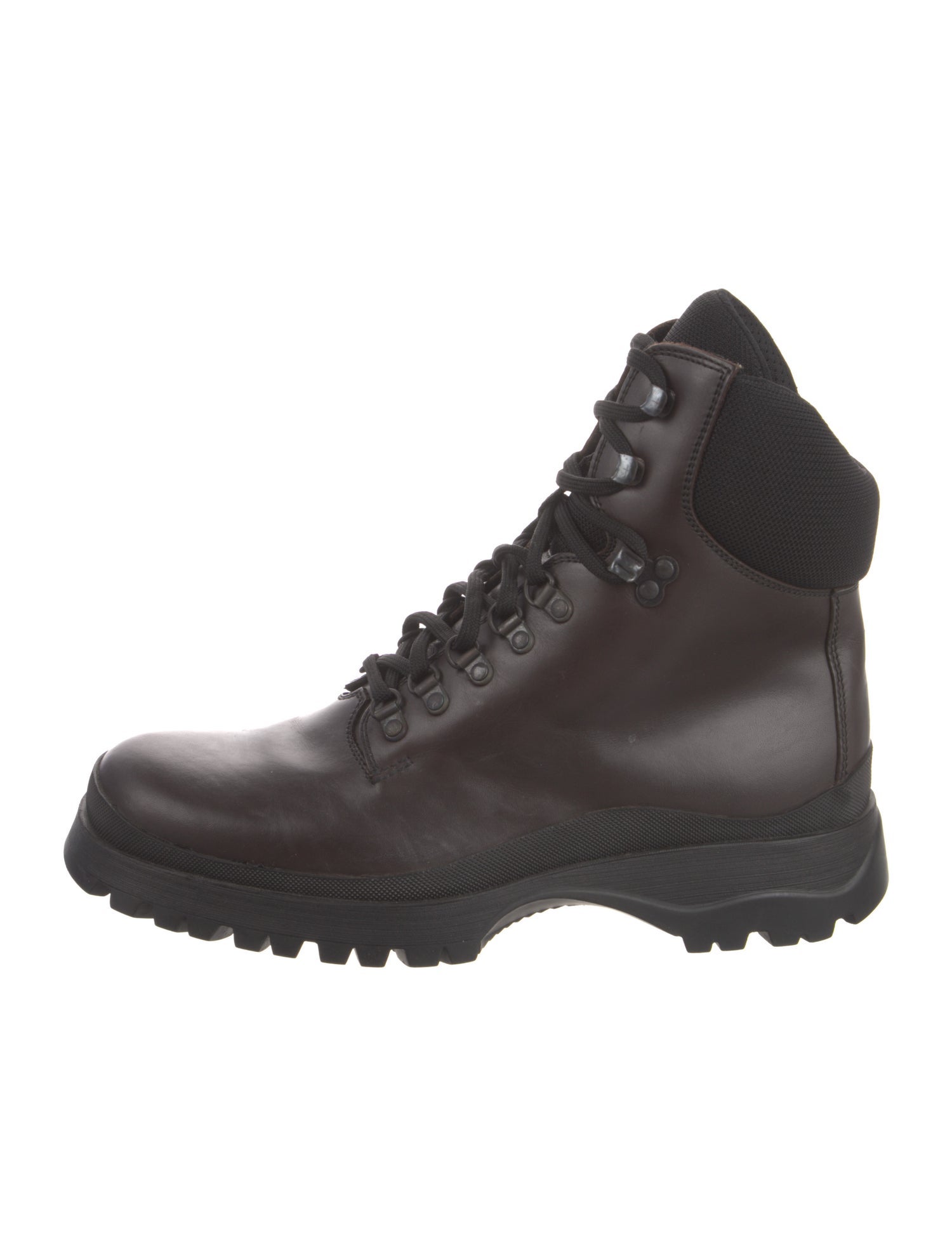 Prada Leather Combat Boots