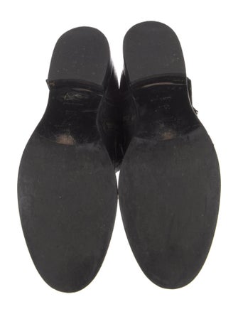 Prada Leather Leather Trim Embellishment Combat Boots