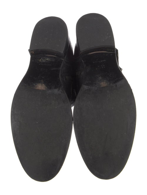 Prada Leather Leather Trim Embellishment Combat Boots