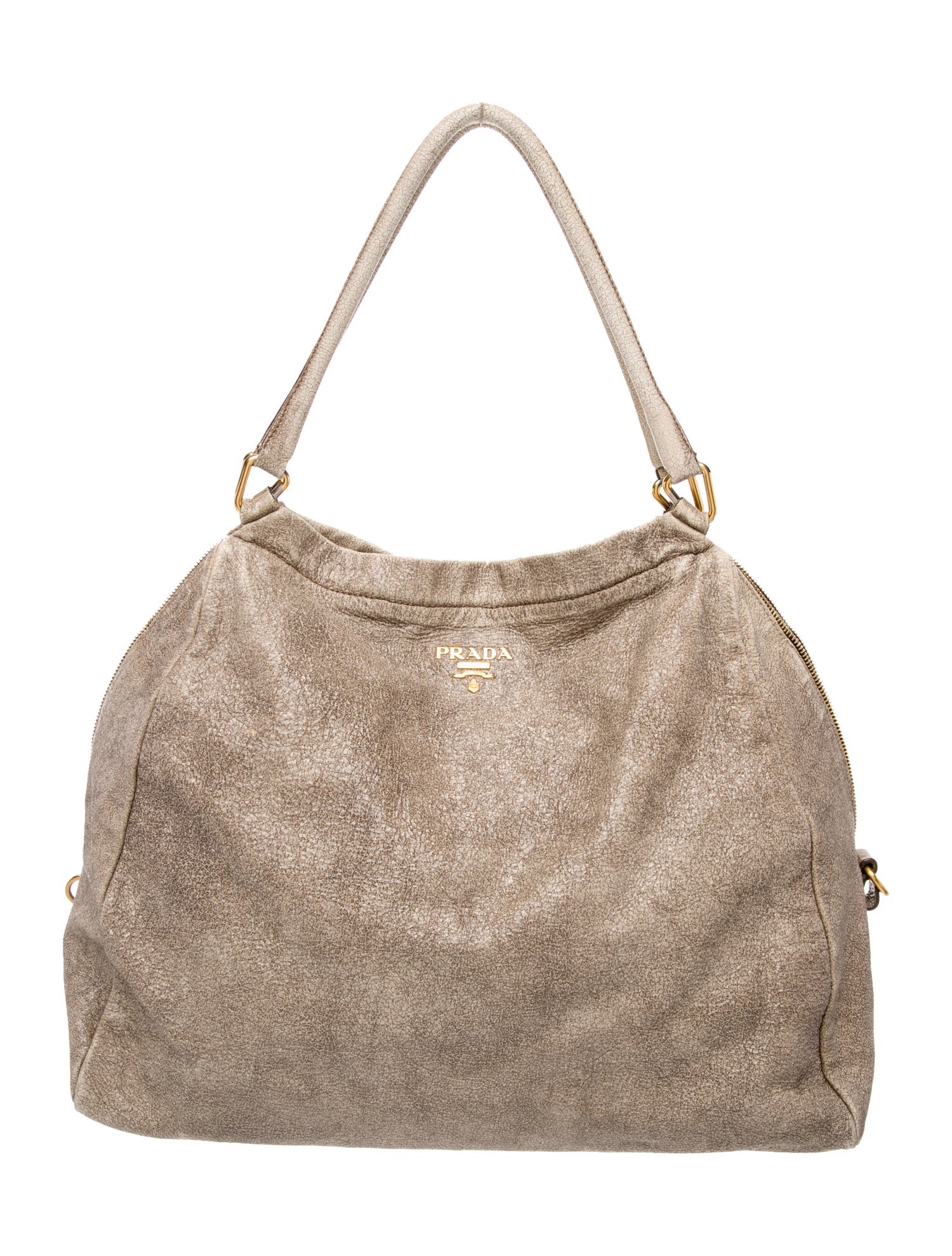 Prada Cervo Leather Top Handle Bag