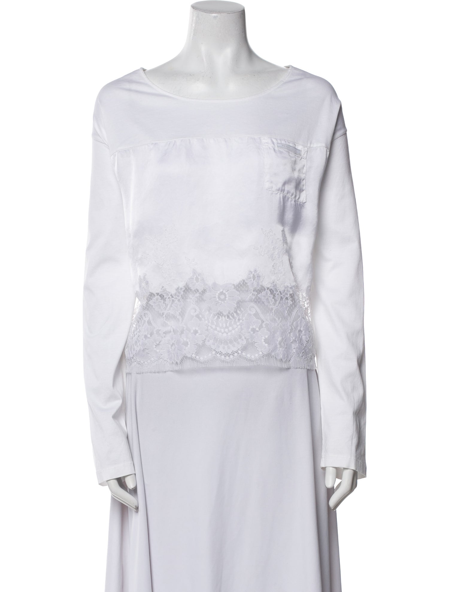 Prada 2021 Bateau Neckline Top