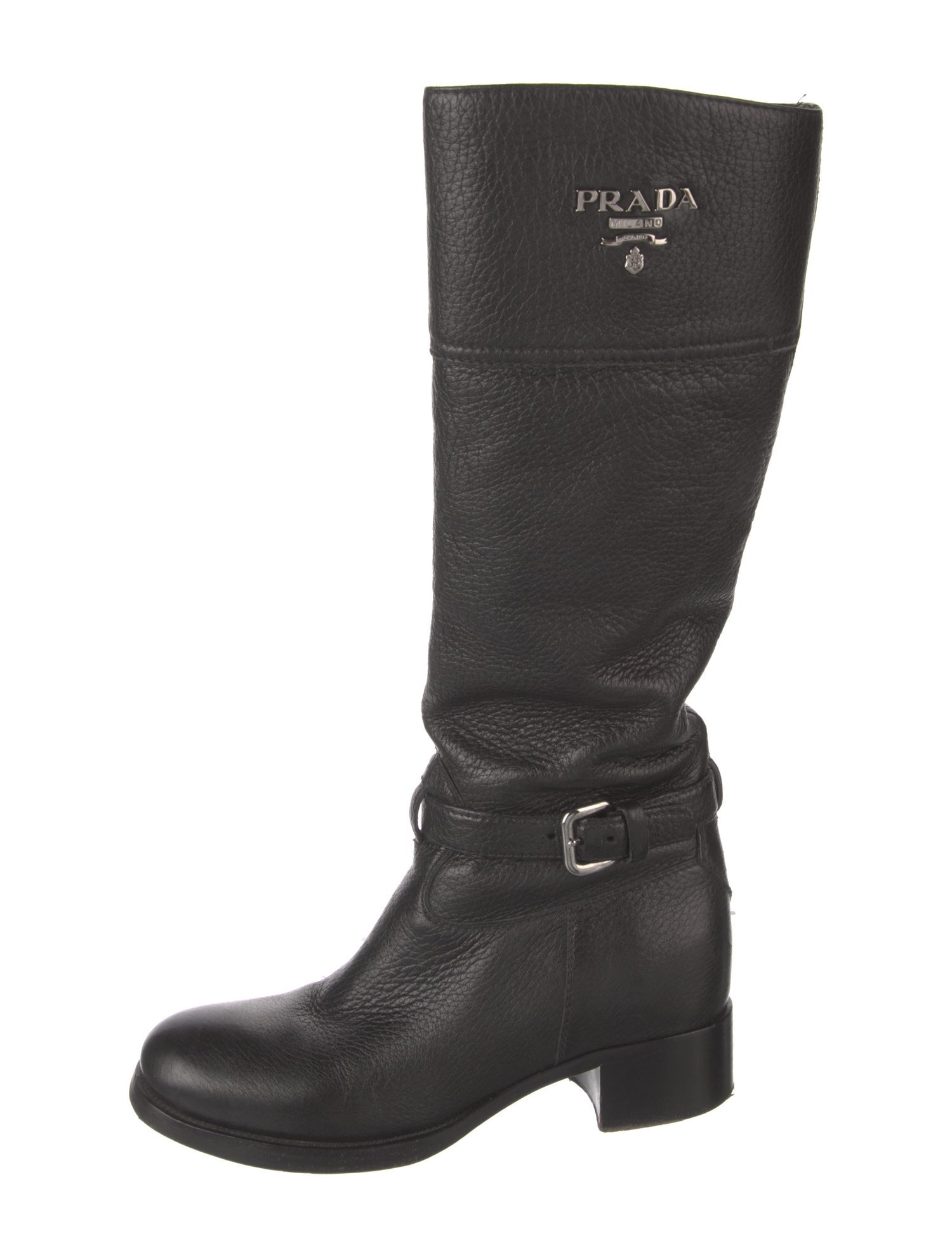 Prada Leather Riding Boots