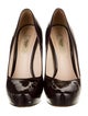 Prada Patent Leather Leather Trim Embellishment Pumps