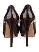 Prada Patent Leather Leather Trim Embellishment Pumps