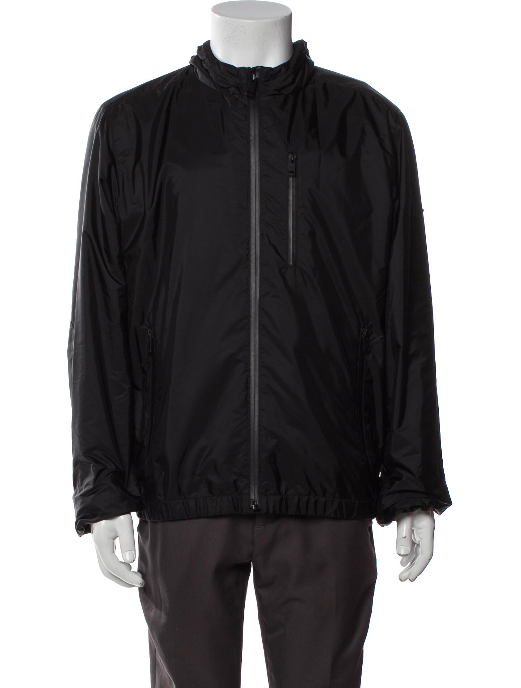 Prada 2019 Enameled Metal Triangle Windbreaker