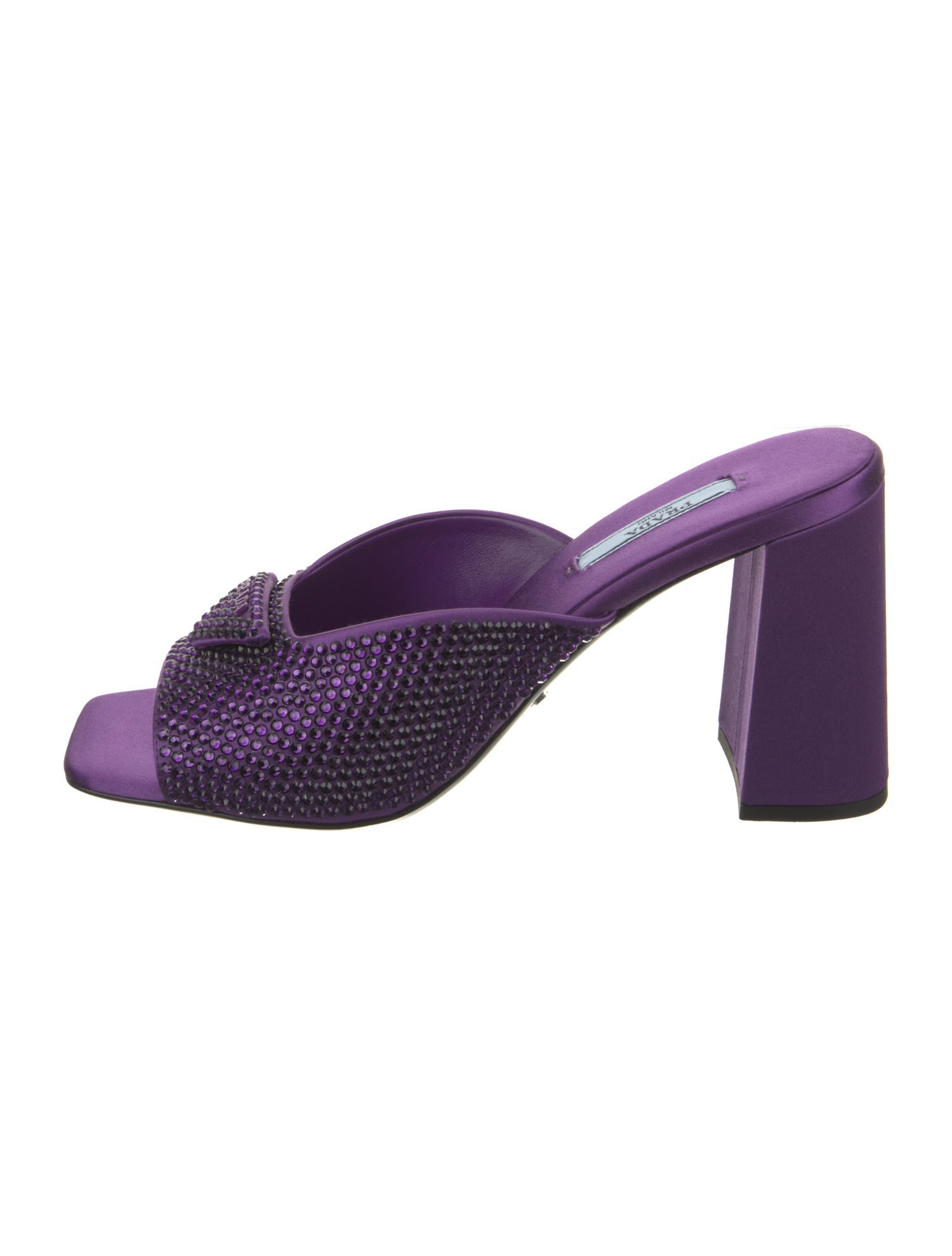 Prada Satin Printed Slides