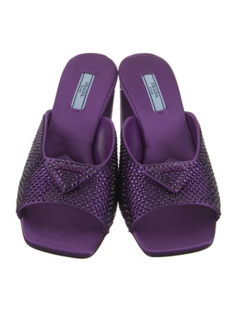 Prada Satin Printed Slides