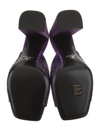 Prada Satin Printed Slides