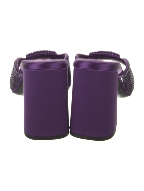 Prada Satin Crystal Embellishments Slides