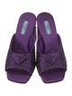 Prada Satin Crystal Embellishments Slides